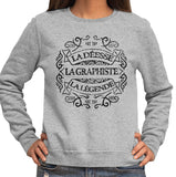 Sweat Graphiste La déesse - Planetee