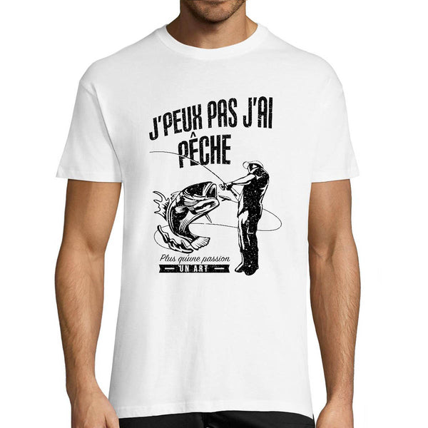 T-shirt Homme J'peux pas j'ai Pêche - Planetee