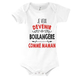 Body Bébé Je veux devenir Boulangère comme Maman - Planetee