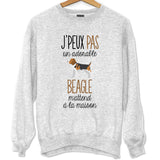 Sweat Beagle | Je peux pas - Planetee