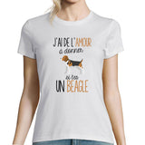 T-shirt Femme Beagle Amour - Planetee