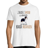 T-shirt Homme Berger Australien Amour - Planetee