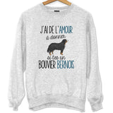 Sweat Bouvier Bernois Amour - Planetee