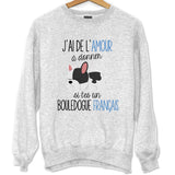 Sweat Bouledogue Français Amour - Planetee
