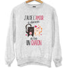 Sweat Chaton Amour - Planetee