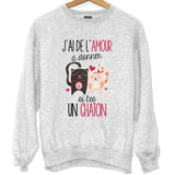 Sweat Chaton Amour - Planetee