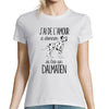 T-shirt Femme Dalmatien Amour - Planetee