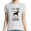 T-shirt Femme Doberman Amour - Planetee