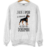 Sweat Doberman Amour - Planetee
