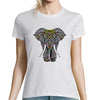 T-shirt Femme Éléphant Indien - Planetee