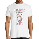 Hibou | De l'Amour à Donner | T-shirt Homme col Rond Humour Fun Drôle et Mignon - Collection Animaux et races de chiens Collection Animaux - Planetee