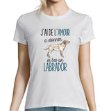 T-shirt Femme Labrador Amour - Planetee