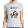 T-shirt Femme Panda Dormeur | Poilu Poignées d' Amour - Planetee