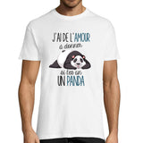 T-shirt Homme Panda Amour - Planetee