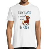 T-shirt Homme Poney Amour - Planetee
