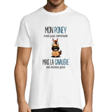 T-shirt Homme Poney et Cavalière pas Commodes - Planetee