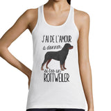 Débardeur Femme Rottweiler Amour - Planetee