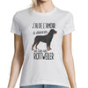 T-shirt Femme Rottweiler Amour - Planetee