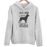 Sweat à Capuche Rottweiler Amour - Planetee