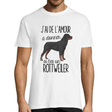 T-shirt Homme Rottweiler Amour - Planetee