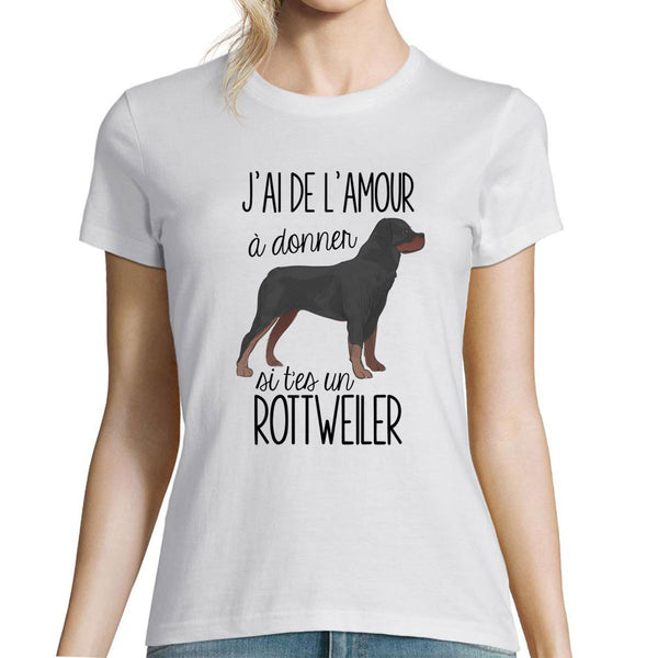 T-shirt Homme Rottweiler Amour - Planetee