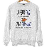 Sweat Saint Bernard | Je peux pas - Planetee