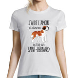 T-shirt Femme Saint Bernard Amour - Planetee