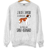 Sweat Saint Bernard Amour - Planetee