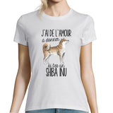 T-shirt Femme Shiba Inu Amour - Planetee