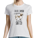 T-shirt Femme Shih Tzu Amour - Planetee