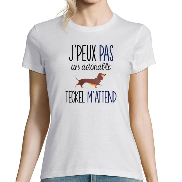 T-shirt Femme Teckel | Je peux pas - Planetee