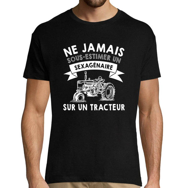 T-shirt homme Tracteur Sexagénaire - Planetee