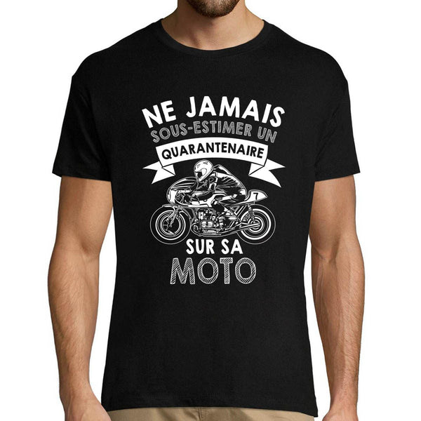 T-shirt homme Moto Quarantenaire - Planetee