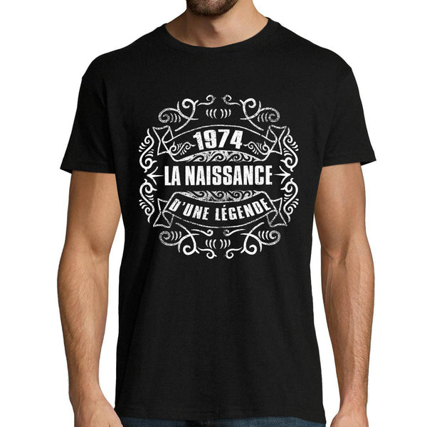 T-shirt homme Anniversaire 1974 - Planetee