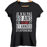 T-shirt Femme 69 ans - Planetee