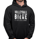 Sweat à capuche Volleyball et bière - Planetee