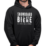 Sweat à capuche Snowboard et bière - Planetee