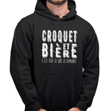 Sweat à capuche Croquet et bière - Planetee