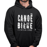 Sweat à capuche Canoë et bière - Planetee