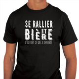 T-shirt homme Se rallier et bière - Planetee