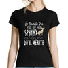 T-shirt femme Sphynx | Je Travaille Dur - Planetee