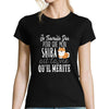 T-shirt femme Shiba | Je Travaille Dur - Planetee