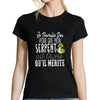 T-shirt femme Serpent | Je Travaille Dur - Planetee