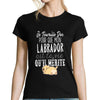 T-shirt femme Labrador | Je Travaille Dur - Planetee