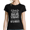 T-shirt femme Highland Straight | Je Travaille Dur - Planetee