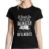 T-shirt femme Dalmatien | Je Travaille Dur - Planetee