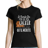 T-shirt femme Cocker | Je Travaille Dur - Planetee