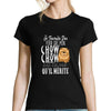T-shirt femme Chow Chow | Je Travaille Dur - Planetee