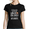 T-shirt femme Cavalier King Charles | Je Travaille Dur - Planetee