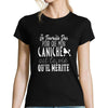 T-shirt femme Caniche | Je Travaille Dur - Planetee